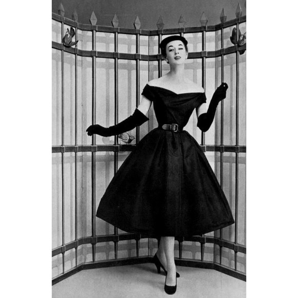 NWOT Vintage Christian Dior Opera Length Black Leather Gloves SZ 6 1/2 - Picture 3 of 8